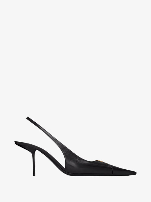 Babylone Breteuil slingback pumps in smooth leather 858966 AAEHI1000 SAINT LAURENT 