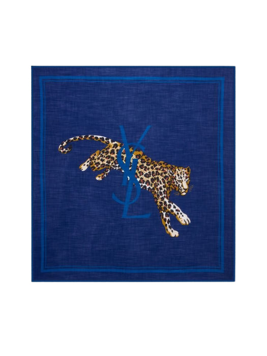CASSANDRE square scarf in wool twill 863719 3Y2004188 SAINT LAURENT 