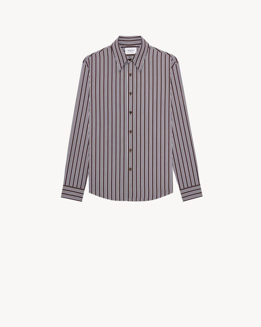 Shirt in striped cotton poplin 867719 Y2O102071 SAINT LAURENT 