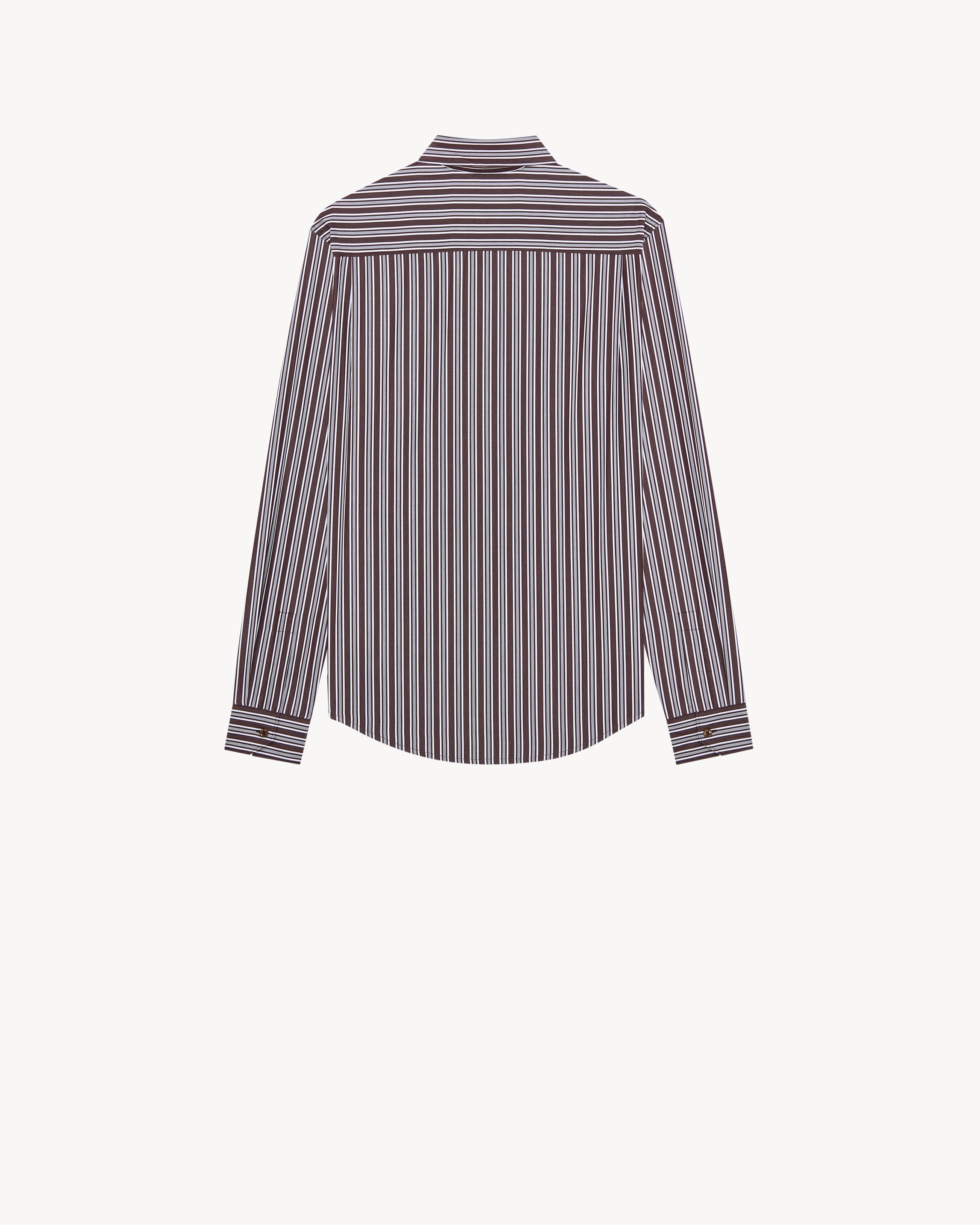 Shirt in striped cotton poplin 867719 Y2O102071 SAINT LAURENT 