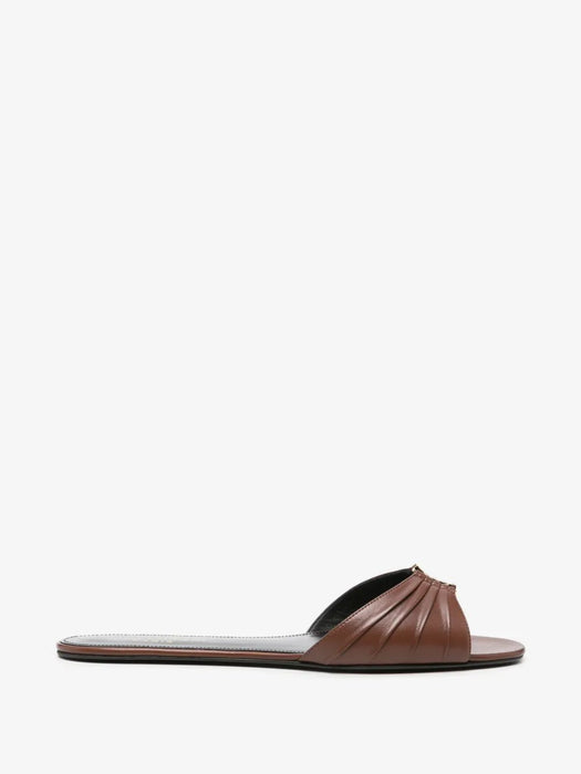 Cassandra ruched leather sandals 869658 AADF02603 SAINT LAURENT 