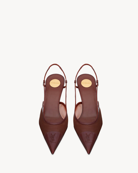 Renee slingback pumps in mesh 869662 AAGMC6625 SAINT LAURENT 