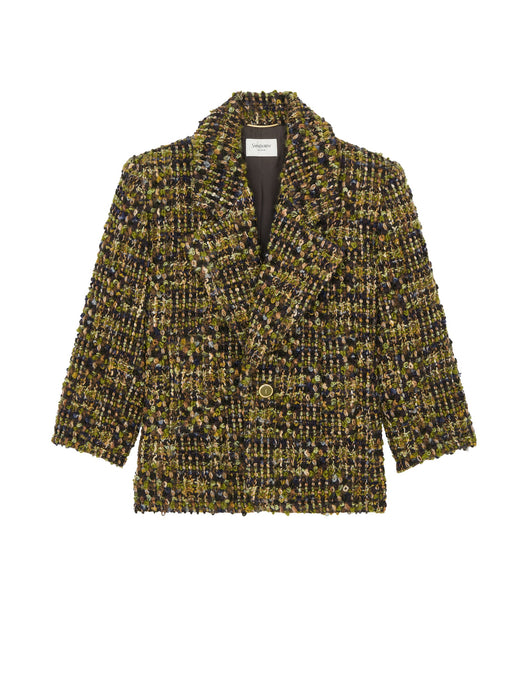 Single-breasted jacket in tweed<BR/> 871063 Y3L803113 SAINT LAURENT 