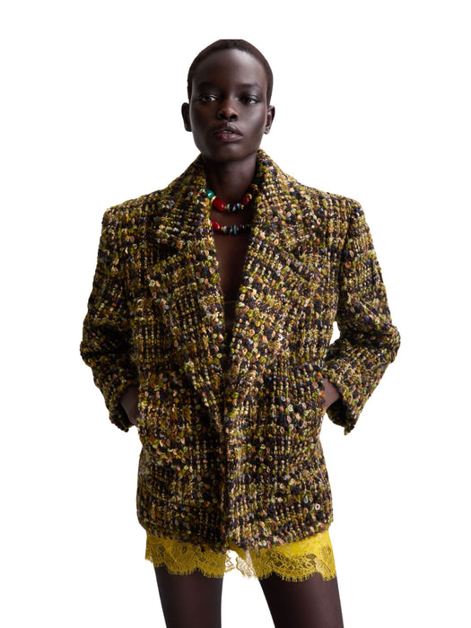 Single-breasted jacket in tweed<BR/> 871063 Y3L803113 SAINT LAURENT 