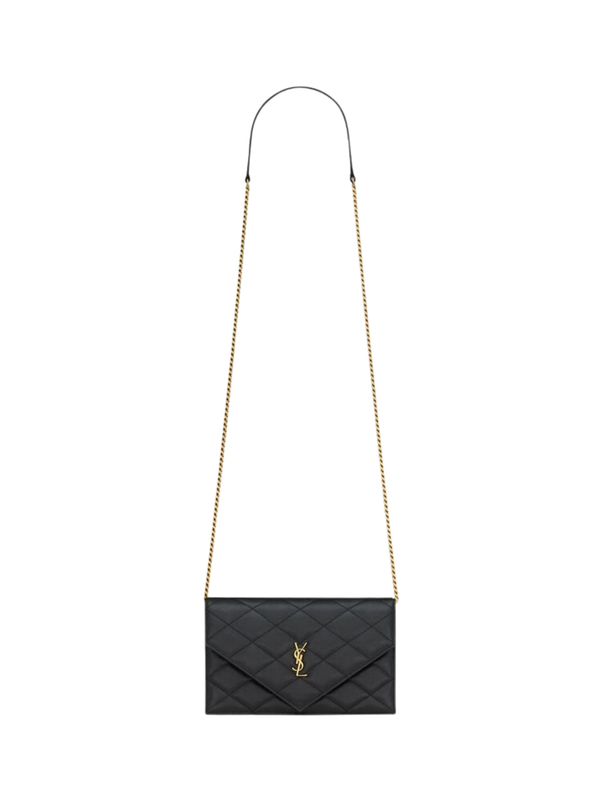 PARIS chain wallet in GRAIN DE POUDRE leather 871149 AAGOZ1000 SAINT LAURENT 