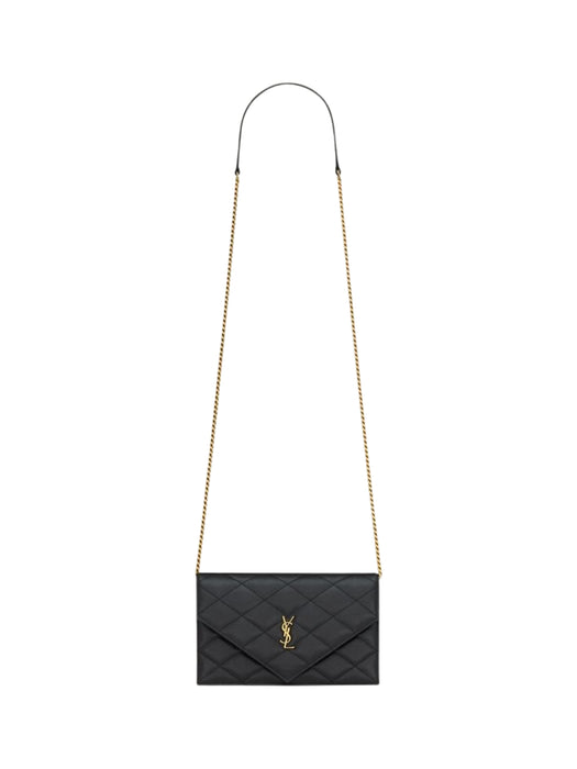 PARIS chain wallet in GRAIN DE POUDRE leather 871149 AAGOZ1000 SAINT LAURENT 
