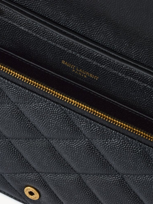 PARIS chain wallet in GRAIN DE POUDRE leather 871149 AAGOZ1000 SAINT LAURENT 