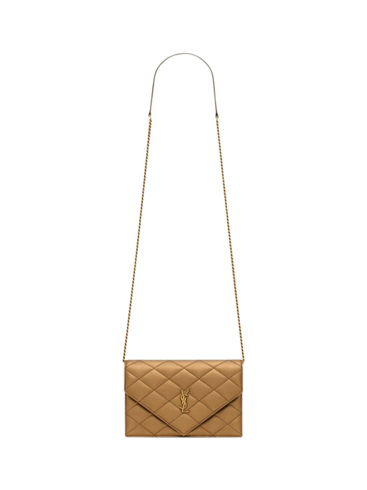 PARIS chain wallet in metallic leather 871149 AAGX08644 SAINT LAURENT 