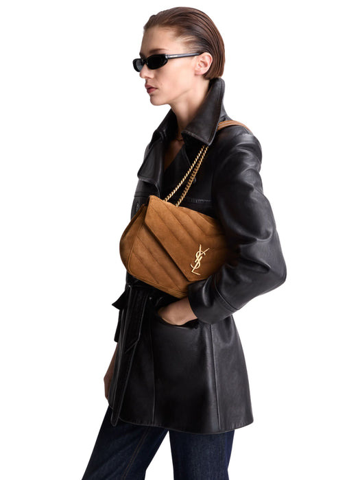 Loulou Medium in Matelassé Suede 871619 AAEY62916 SAINT LAURENT 