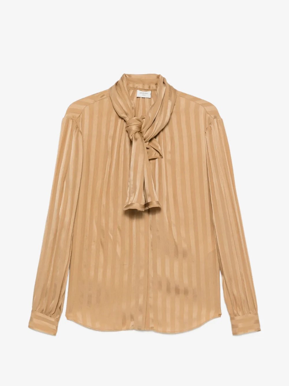 Striped pussy-bow blouse 873576 Y7J472601 SAINT LAURENT 