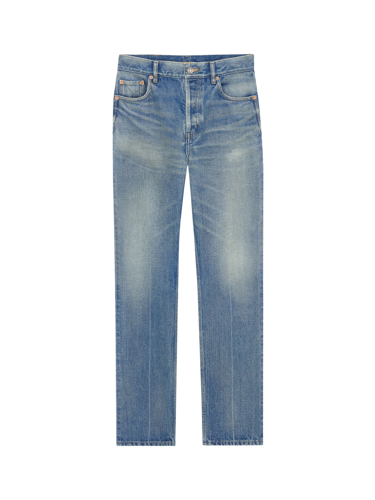 Mid-Rise Straight Jeans<BR/> 873827 Y863G4293 SAINT LAURENT 
