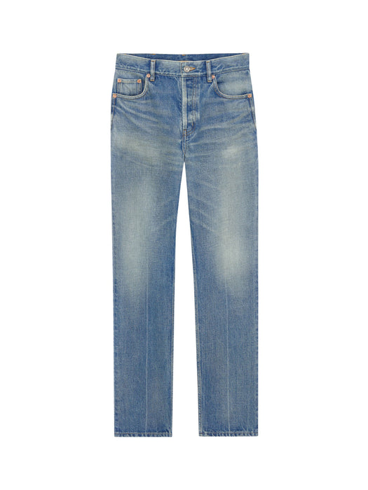 Mid-Rise Straight Jeans<BR/> 873827 Y863G4293 SAINT LAURENT 
