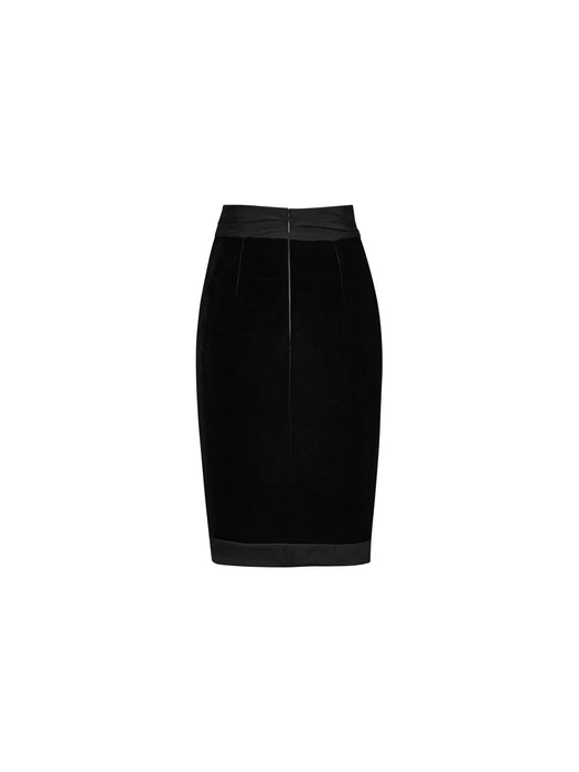 Wrap skirt in velvet and satin 875192 Y925R1000 SAINT LAURENT 