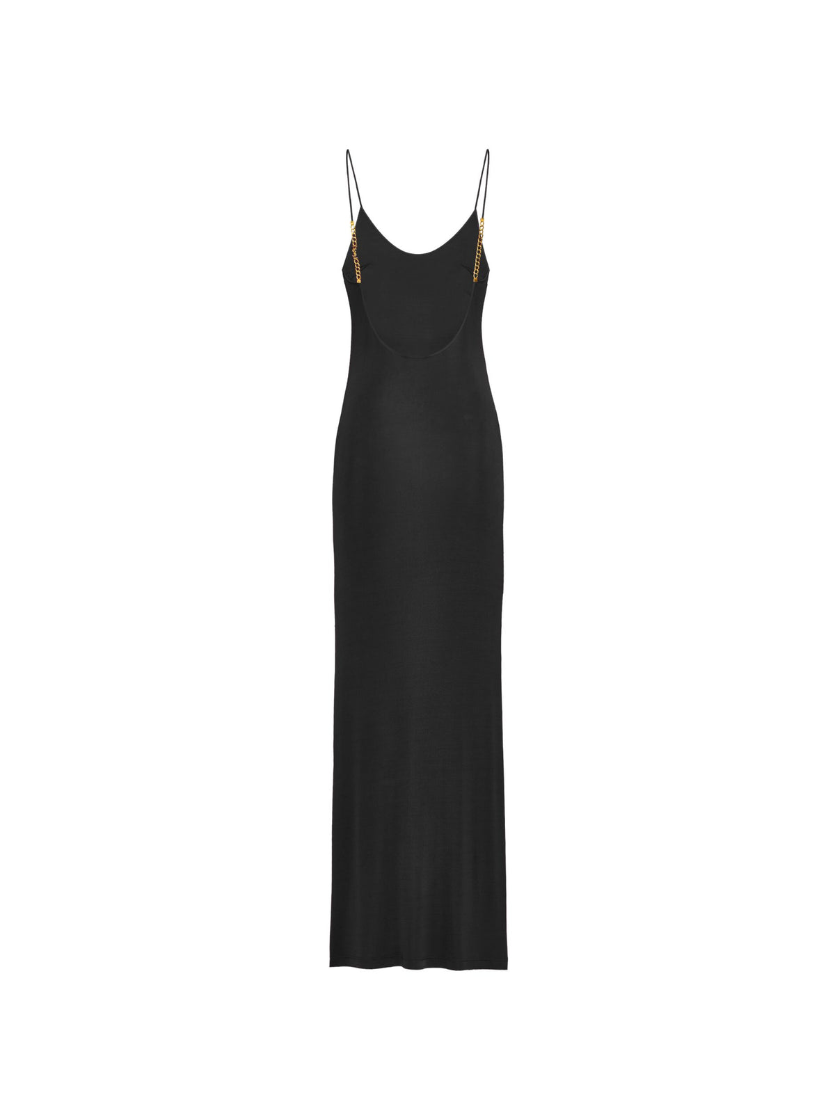 Cassandre-chain backless dress in knit<BR/> 876792 Y38DS1000 SAINT LAURENT 