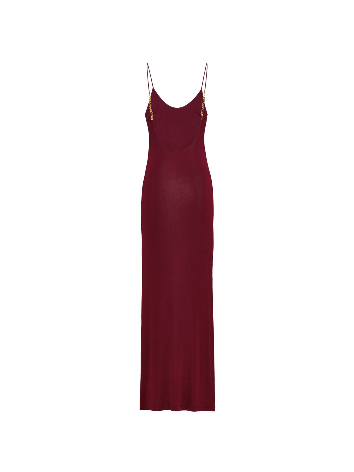 Cassandre-chain backless dress in knit<BR/> 876792 Y38DS5860 SAINT LAURENT 