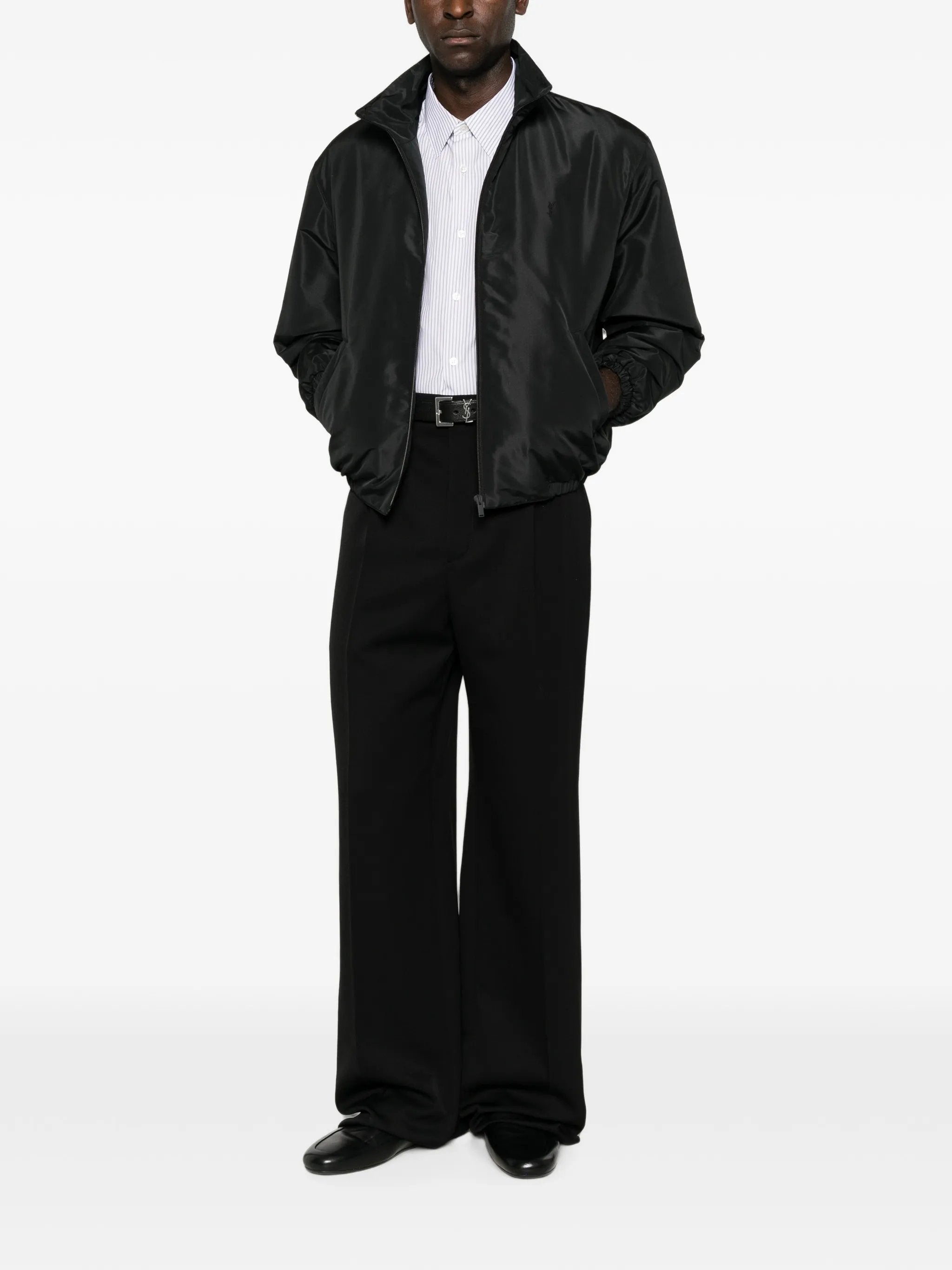 Pressed-crease wide-leg trousers A000O7 Y7E631000 SAINT LAURENT 
