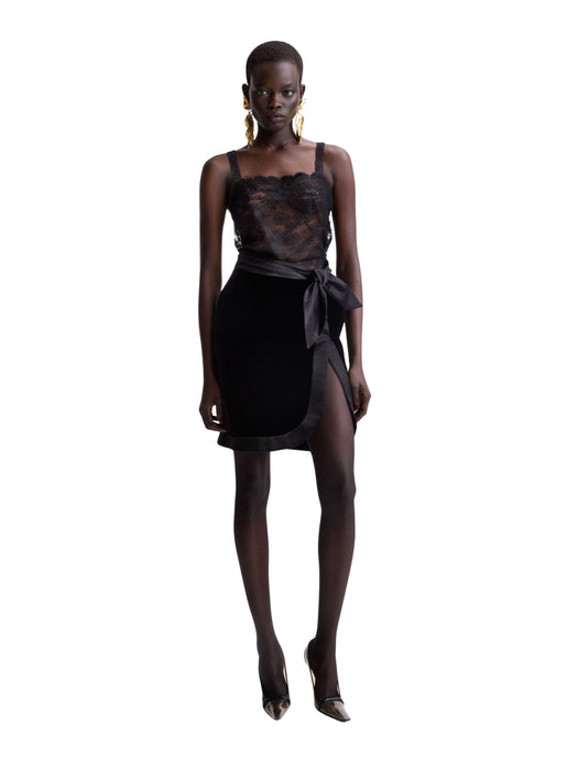 Lace camisole<BR/> A000Q9 Y1K801000 SAINT LAURENT 