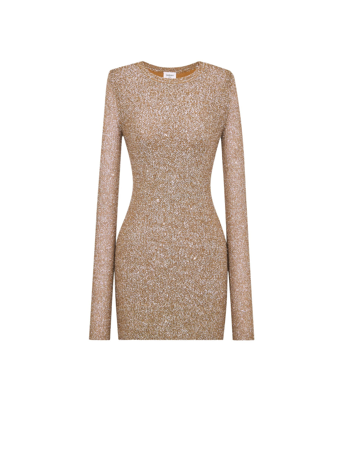 Sequin mini dress in knit<BR/> A000SZ Y77NU2019 SAINT LAURENT 