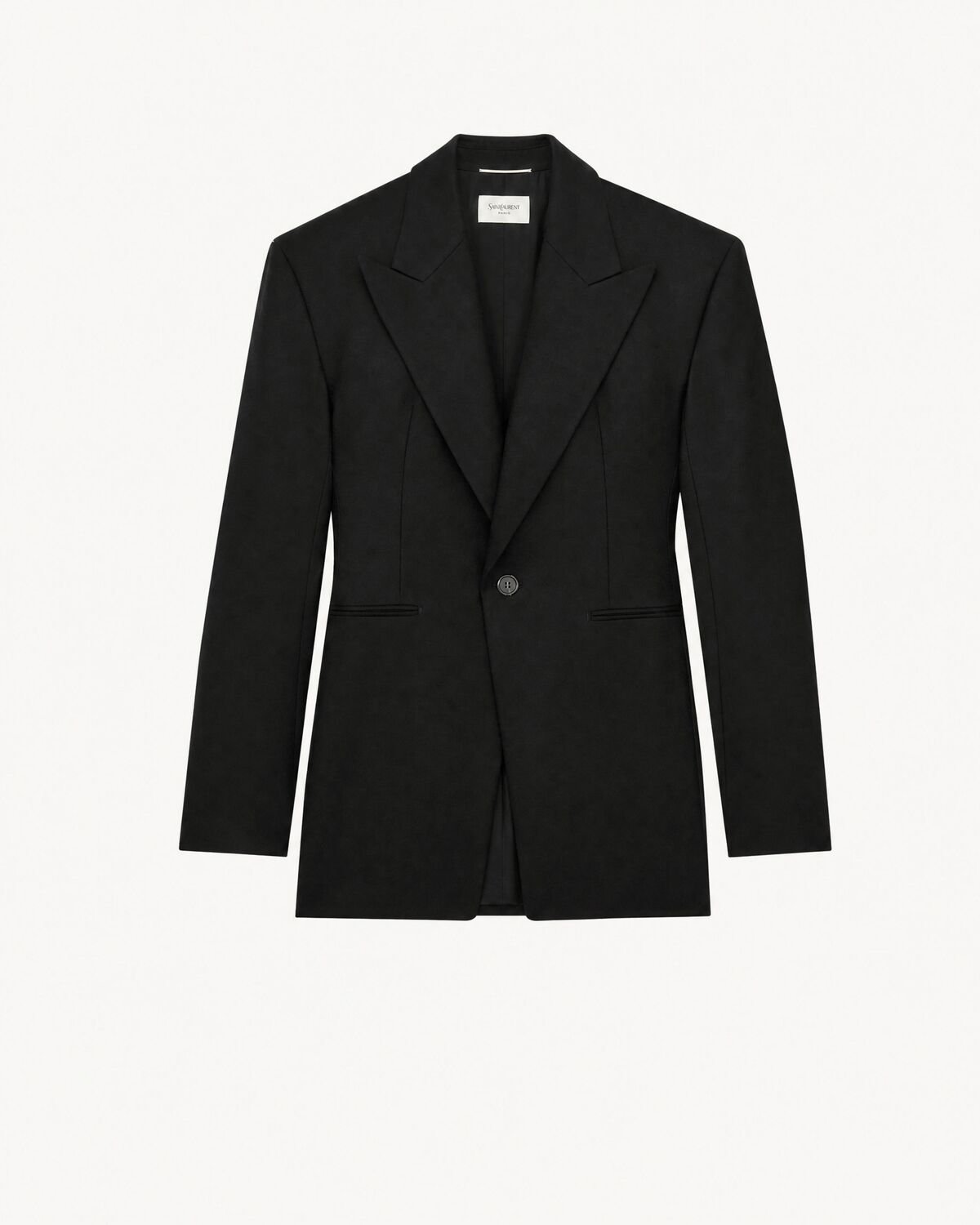 Siingle-breasted jacket in grain de poudre A001DF Y7E631000 SAINT LAURENT 