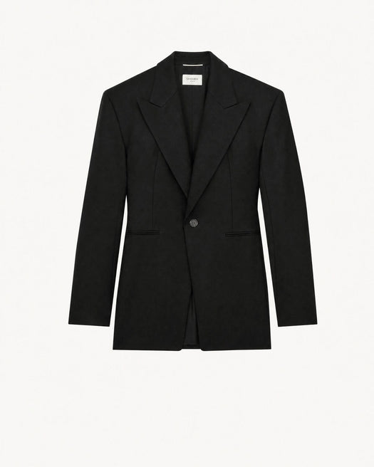 Siingle-breasted jacket in grain de poudre A001DF Y7E631000 SAINT LAURENT 
