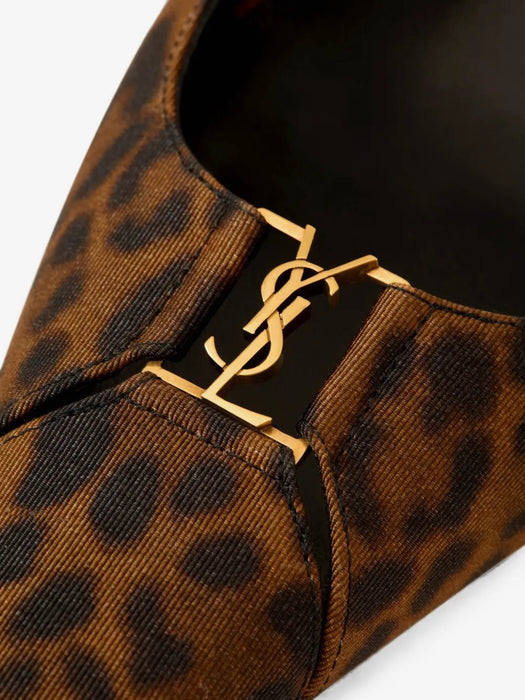 Babylone Breteuil slingback pumps in leopard grosgrain A001KI AAC9R2038 SAINT LAURENT 
