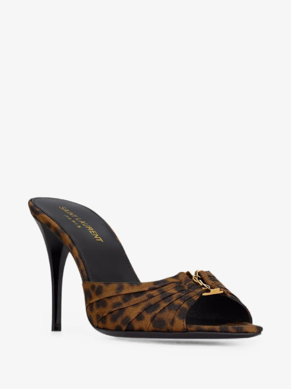 Babylone mules in leopard grosgrain A001KM AAC4B2094 SAINT LAURENT 