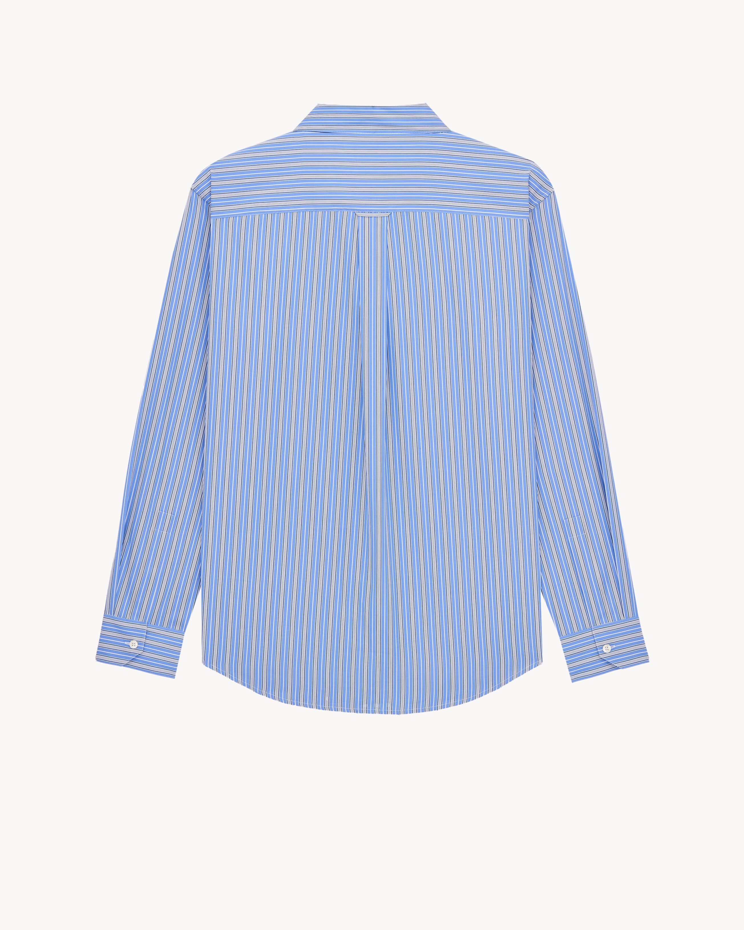 Cassandre shirt in striped cotton poplin A001QB Y2O084272 SAINT LAURENT 