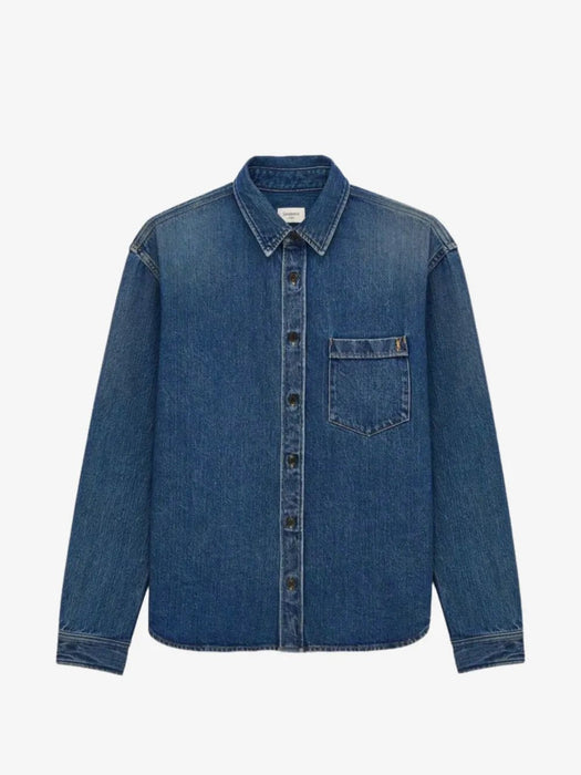 Cassandre shirt in denim A001X0 Y20PA5113 SAINT LAURENT 