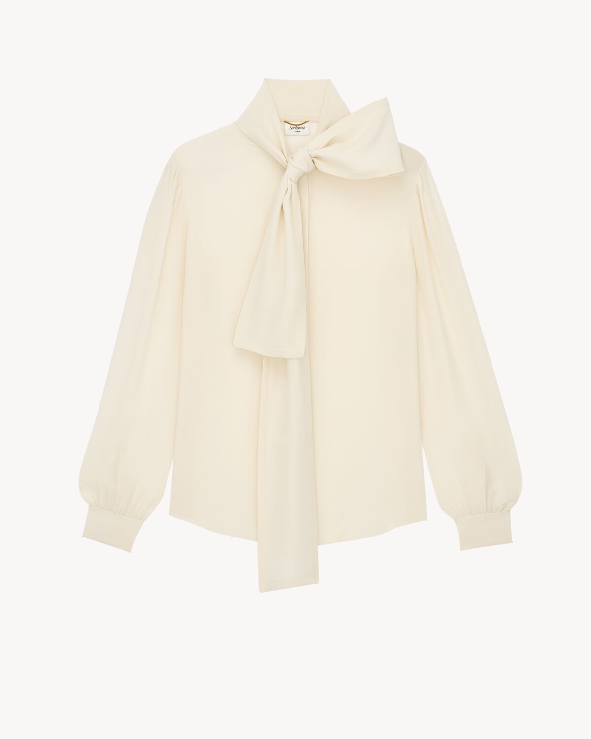 Lavallière blouse in silk crepe de chine A0020O Y100W9601 SAINT LAURENT 
