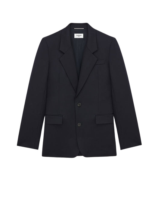 single-breasted jacket in wool gabardine A003F7 Y1O124140 SAINT LAURENT 