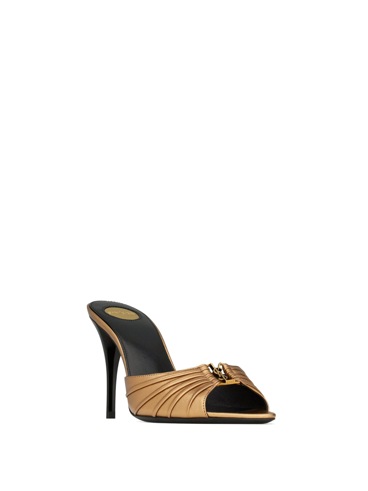 BABYLONE mules in metallic leather A003XD AAGWT7605 SAINT LAURENT 