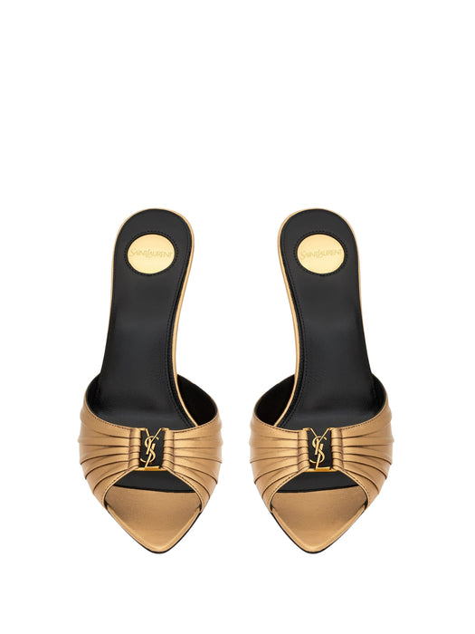 BABYLONE mules in metallic leather A003XD AAGWT7605 SAINT LAURENT 
