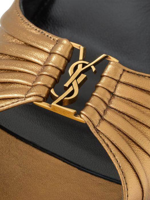 BABYLONE mules in metallic leather A003XD AAGWT7605 SAINT LAURENT 