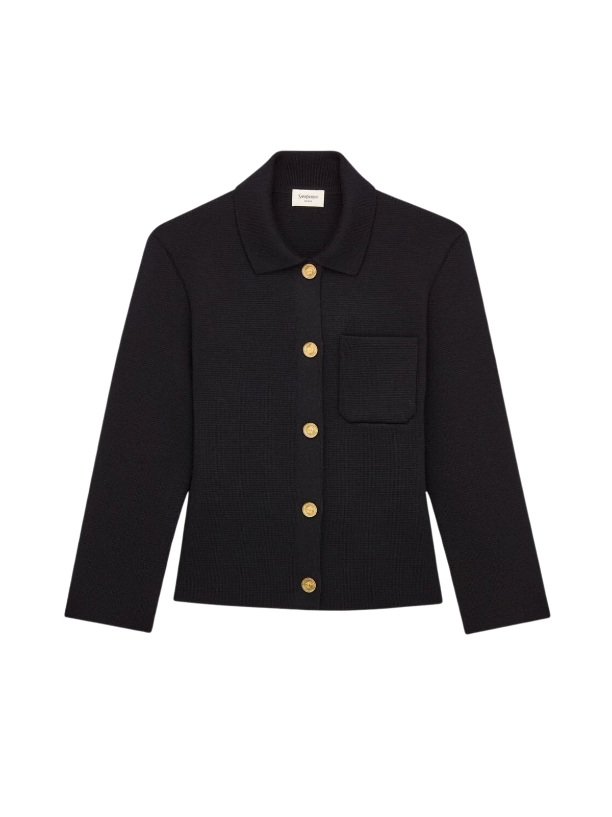 Polo cardigan in wool A0044Z Y76TR1000 SAINT LAURENT 