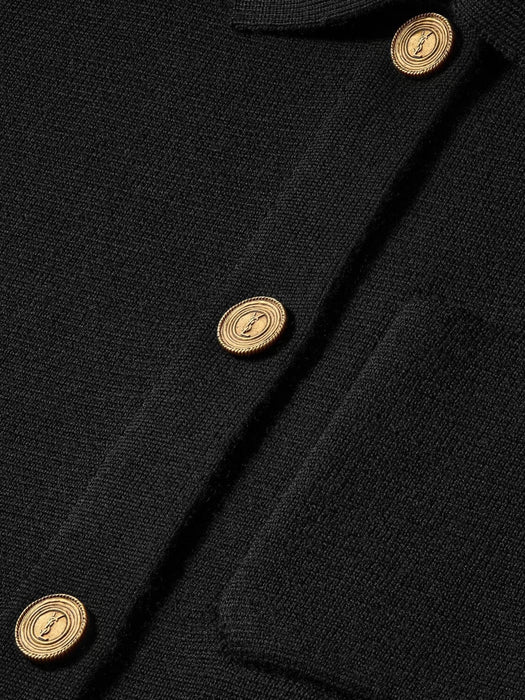 Polo cardigan in wool A0044Z Y76TR1000 SAINT LAURENT 