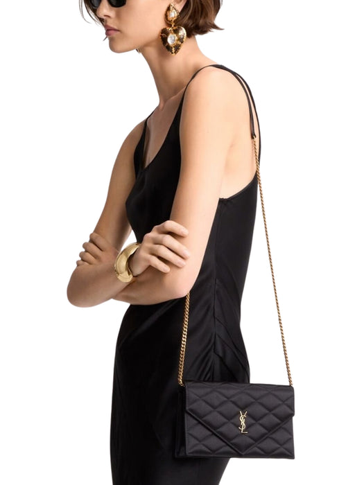 Paris chain wallet in satin A004K7 FADVW1000 SAINT LAURENT 
