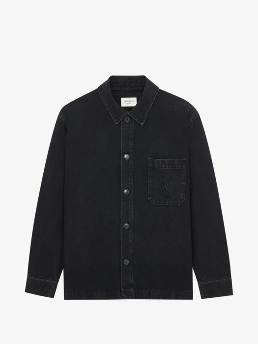 CASSANDRE overshirt in cotton linen gabardine A007M4 Y07YD1238 SAINT LAURENT 