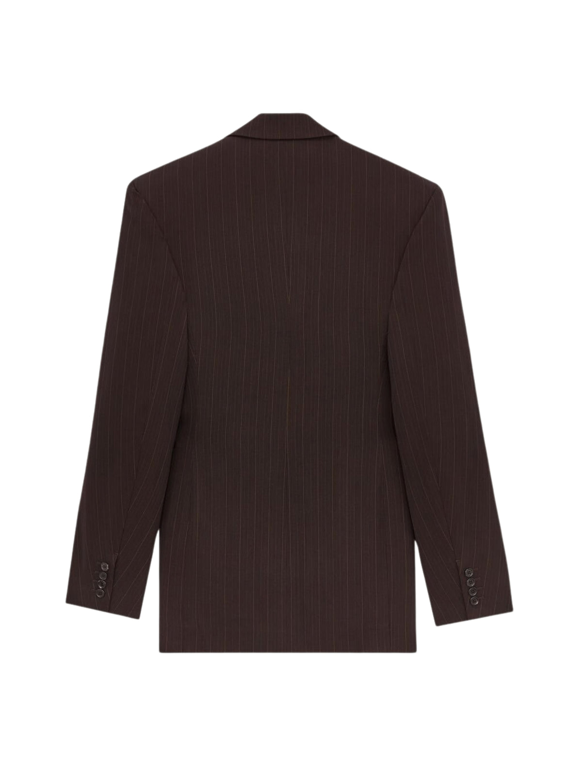 Single-breasted jacket in chalk-stripe wool mélange A008DL Y5L372084 SAINT LAURENT 