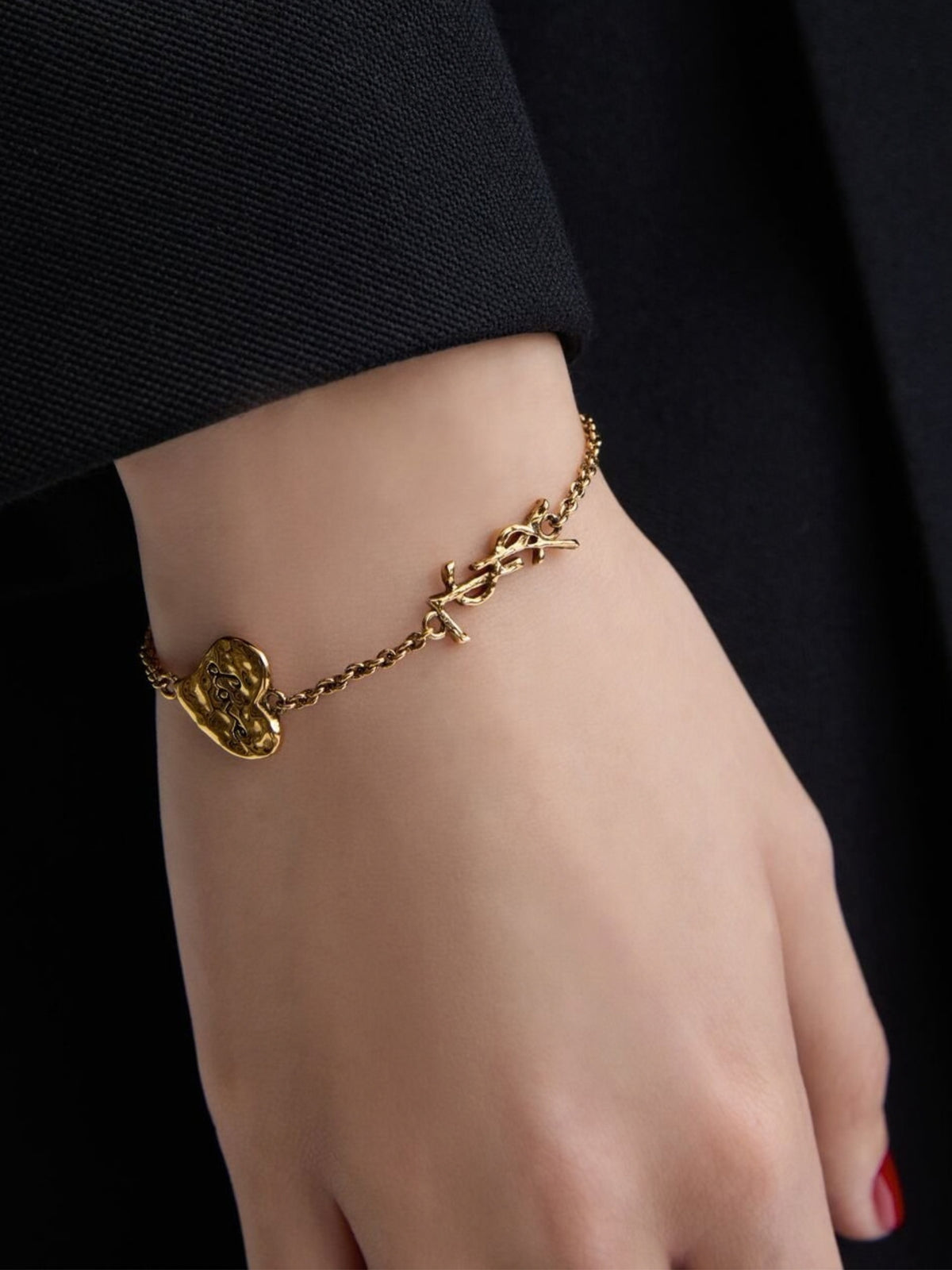 CASSANDRE heart bracelet in brass A009KB Y15007005 SAINT LAURENT 