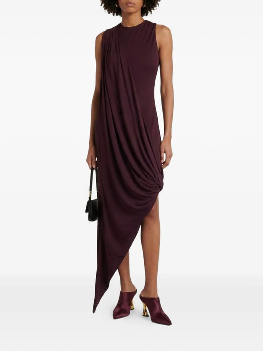 Draped asymmetric dress 1326WDR007374A 9887 VICTORIA BECKHAM 
