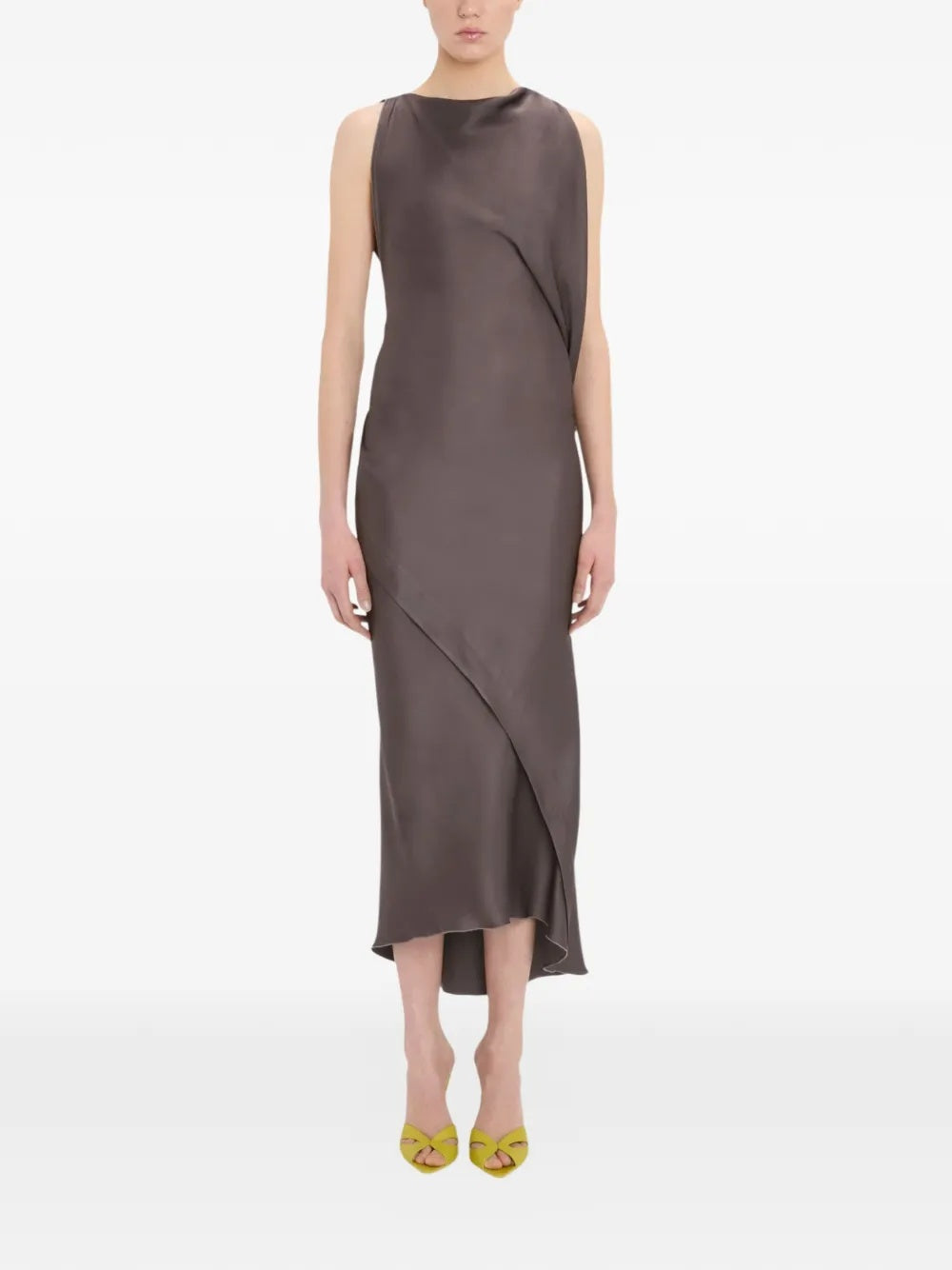 Kyra Asymmetric Midi Dress 1326WDR007612A 9889 VICTORIA BECKHAM 