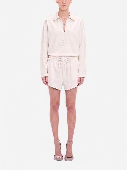 Embroidered Tunic In White 1326WTP005394C 6 VICTORIA BECKHAM 