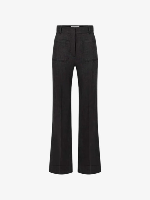 Patch-pocket wide-leg trousers 1426WTR005115V 10003 VICTORIA BECKHAM 