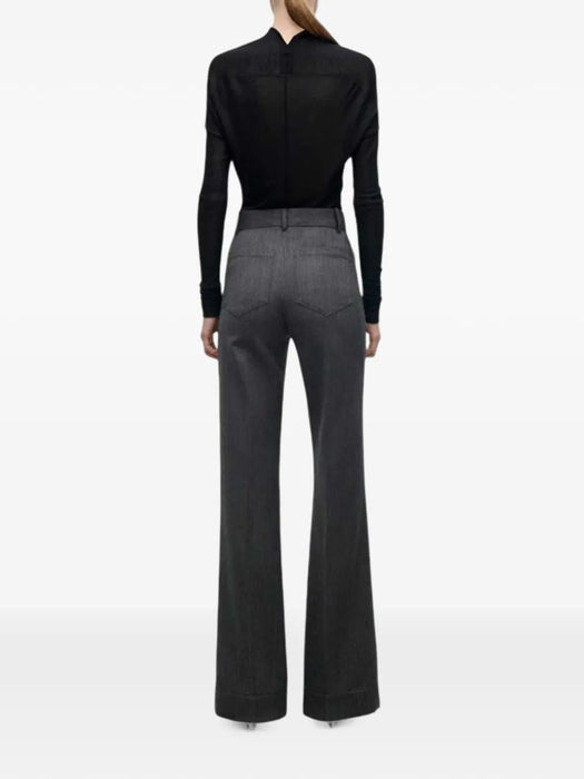 Patch-pocket wide-leg trousers 1426WTR005115V 10003 VICTORIA BECKHAM 
