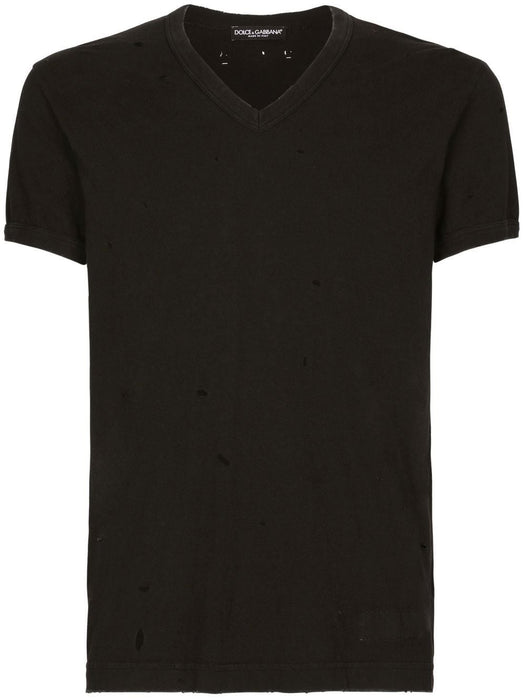 logo-patch V-neck T-shirt G8QK6T G7I3RN0000 DOLCE & GABBANA 