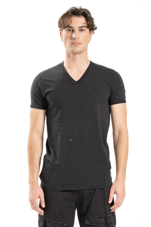 logo-patch V-neck T-shirt G8QK6T G7I3RN0000 DOLCE & GABBANA 