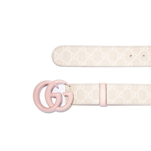Gucci marmont pink canvas belt 400593 FAA6B8050 GUCCI 