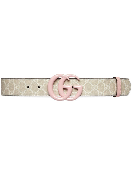 Gucci marmont pink canvas belt 400593 FAA6B8050 GUCCI 