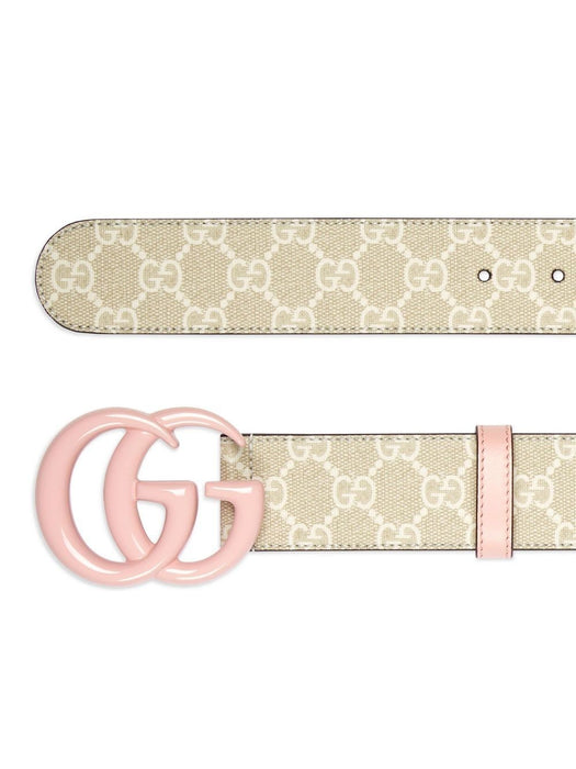 Gucci marmont pink canvas belt 400593 FAA6B8050 GUCCI 