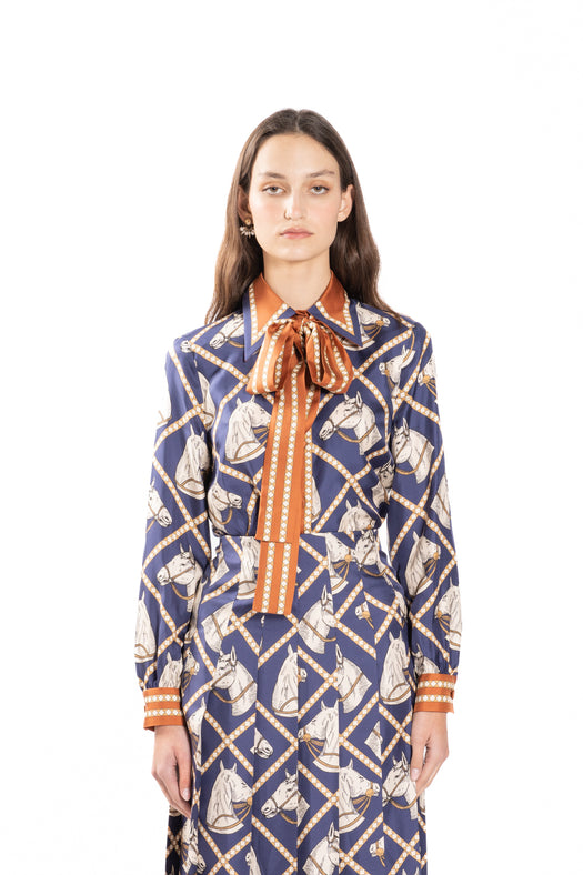 equestrain-print silk shirt 721477 ZAK874436 GUCCI 